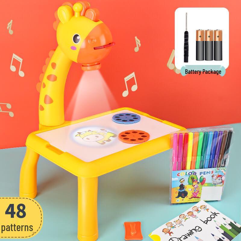Proiettore Intelligente Tavola da Disegno per Bambini: Tavolino da Disegno Piccolo Cervo per Bambini Piccoli per l'Educazione Precoce