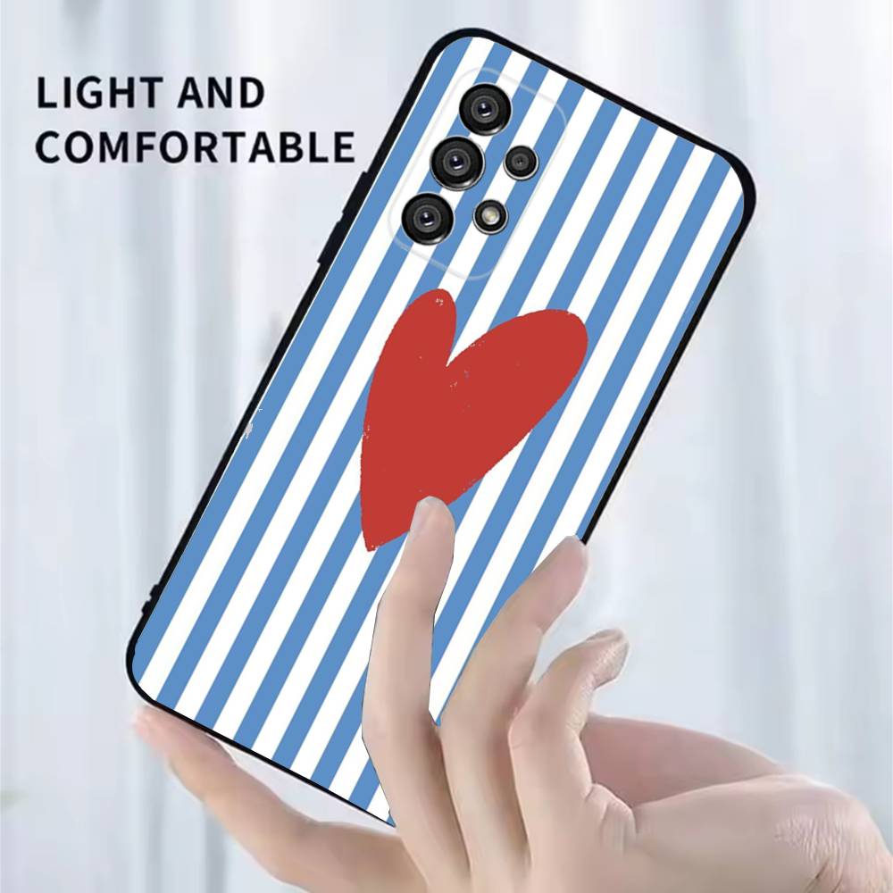 Colorful Striped Minimalist INS Couple Phone Case for Samsung Galaxy A73 A23A53 A33 A14 A24 A13 A72 A22 A52 5G A32 A54 A34