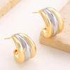 Simplicity Smooth C-Shaped Multi-Layer Earrings for Women Ladies Personalized Texture High-End Stud Earrings Jewelry Accessories