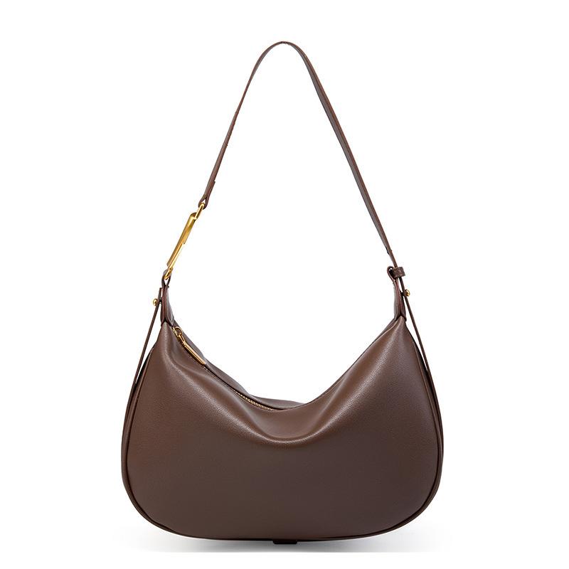 

Bag Underarm Bag Ladies Summer Dumpling Bag Women S Crossbody Bag Premium Leather Women S Bag One Shoulder темно-коричневого кольору