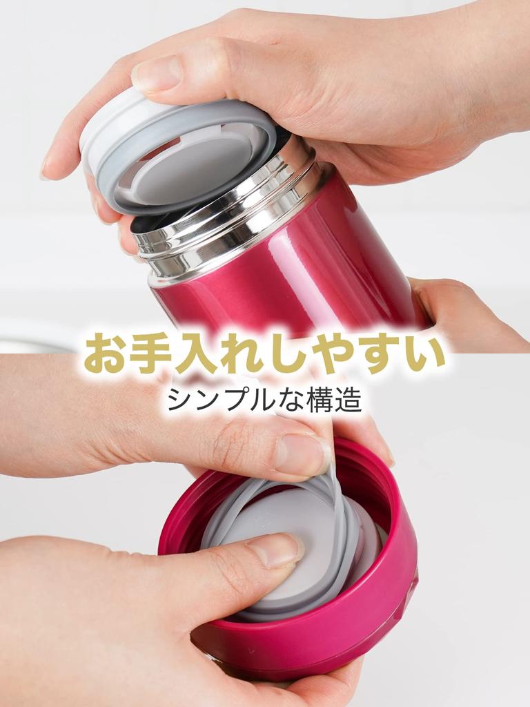 Wahei Freiz Water Bottle Easy To Wash Stainless Steel Mug 600ml Red Vacuum Insulated Bottle Fortec Thirsty Thermal/Cold RH-1603