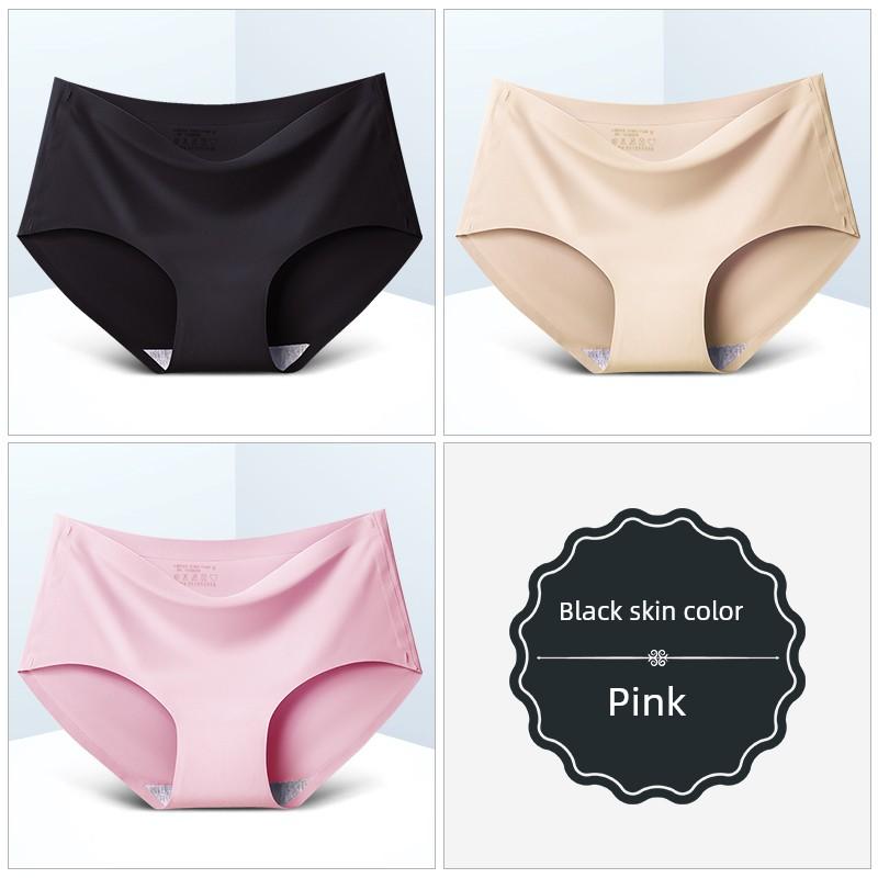 8er-Pack Nahtlose Damen Mid-Waist Einfarbige Dünne Sommer Eis Seide Slips Einteilige Sport-Slips