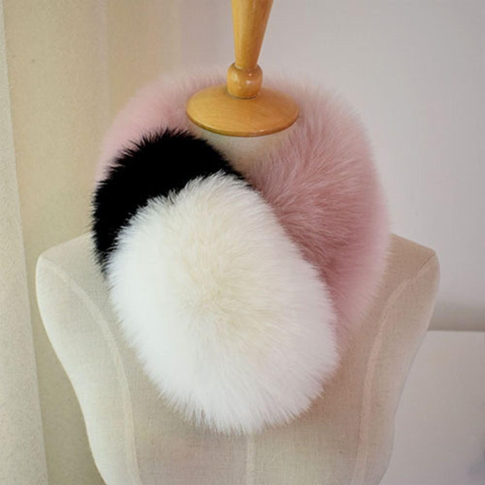 

Ultra Fur Collar Scarf Faux Fur Fluffy Neck Wrap Fashion Women Scarves Coat Dress розовый/чёрный