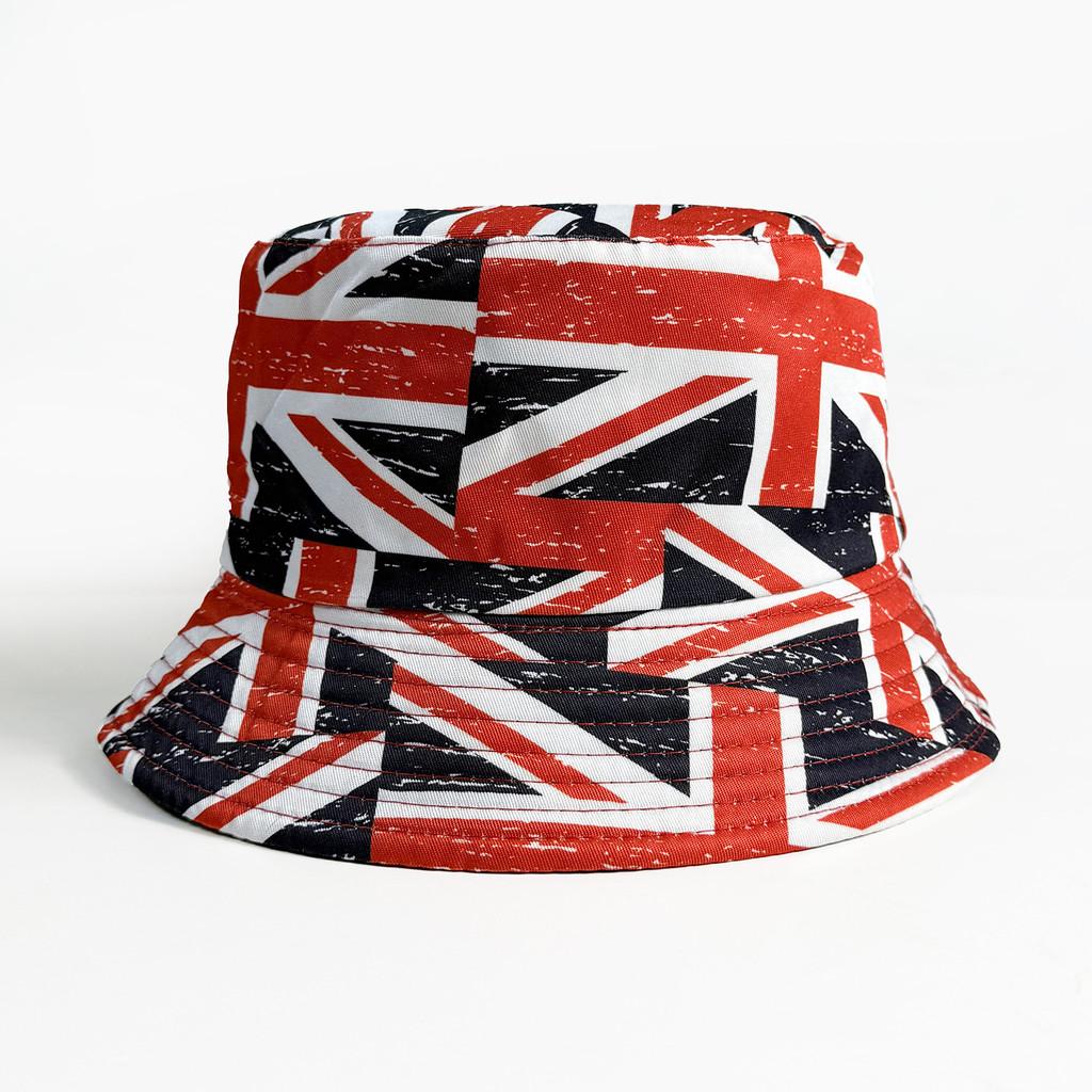 Ausgebleichte Print Flache Kappe Mit Breiter Krempe Sonnenschutz Für Outdoor-Fans