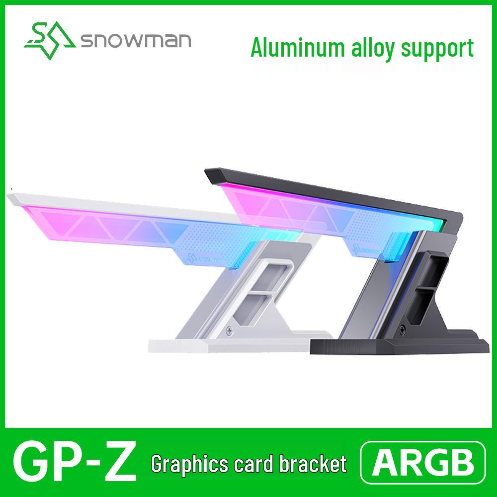 Bingman GP-Z ARGB Magnetic Graphics Card Holder - Aluminum Vertical Mount Support for Desktop Cases