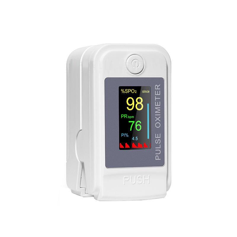 LK89 FDA Certified White Round Pulse Oximeter: Heart Rate & Blood Oxygen Monitor with Finger Clip