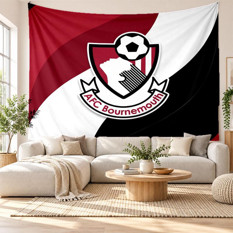Bournemouth Football Wall Tapestry, Soft Fabric Wall Hanging, Decorative Backdrop For Bedroom Home Wall Art