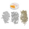 600Pcs Letter Beads Russian Alphabet Beads Easy Threading White Gold Silver Color Alphabet Beads