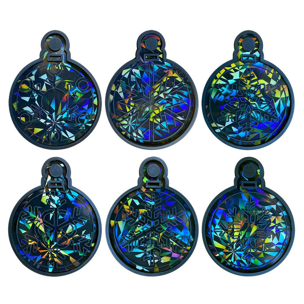 Light and Shadow Keychain Pendant Silicone Molds Christmas Snowflake Holographic Earrings Mold DIY Ornaments Mould Craft