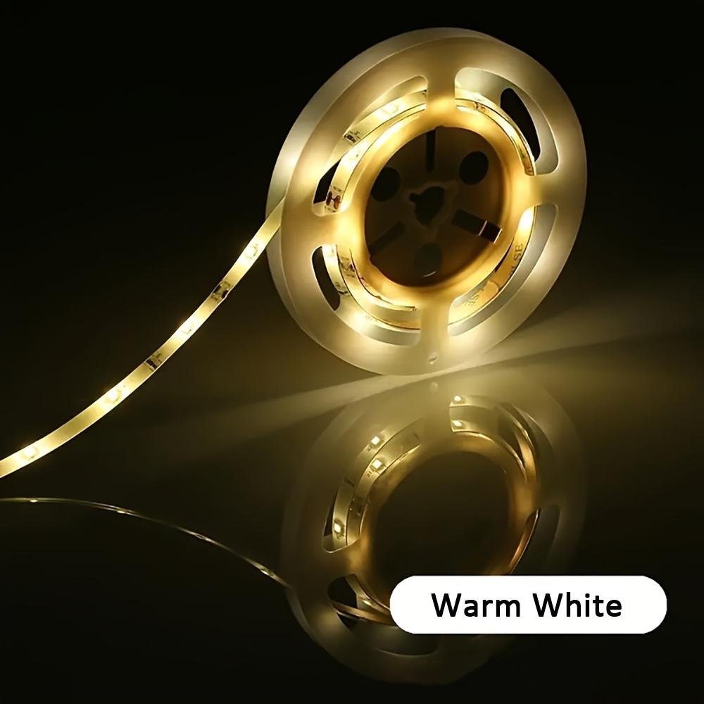 USB LED-Streifenlichter DC 5V 2835 Weiß / Warmweiß LED-Lichter mit EIN/AUS-Schalter für Schlafzimmer, Spiegel, Schrank, Kleiderschrank, TV