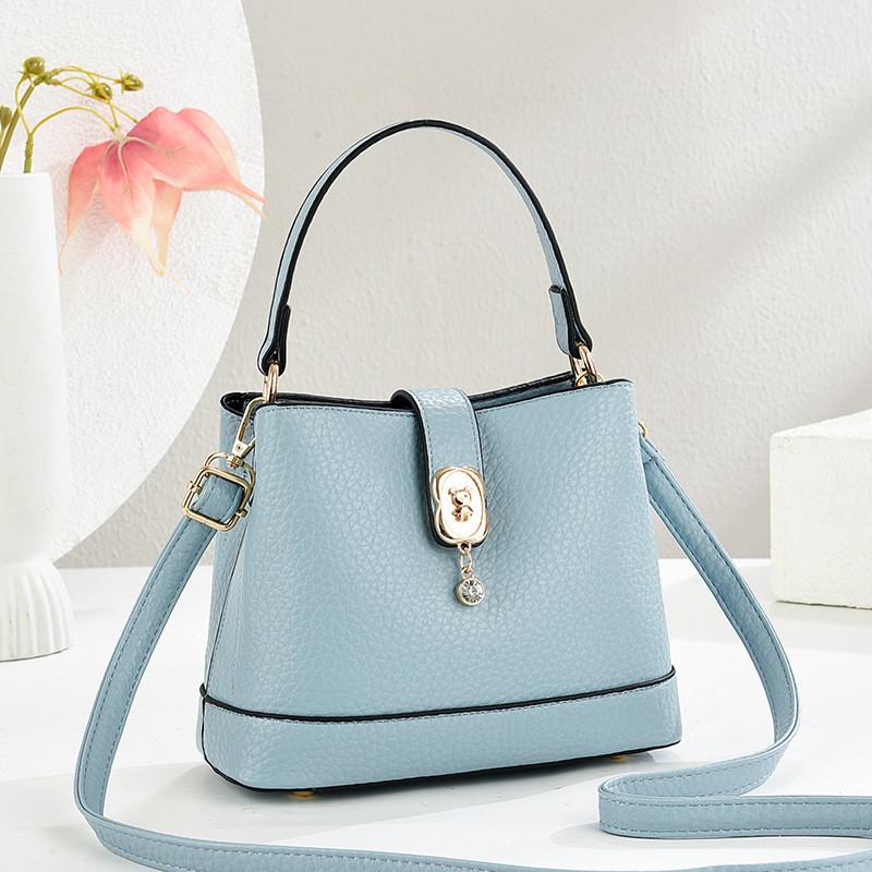 IELGY Ladies Messenger Bag Fashion Contrast Color Portable Bucket Bag