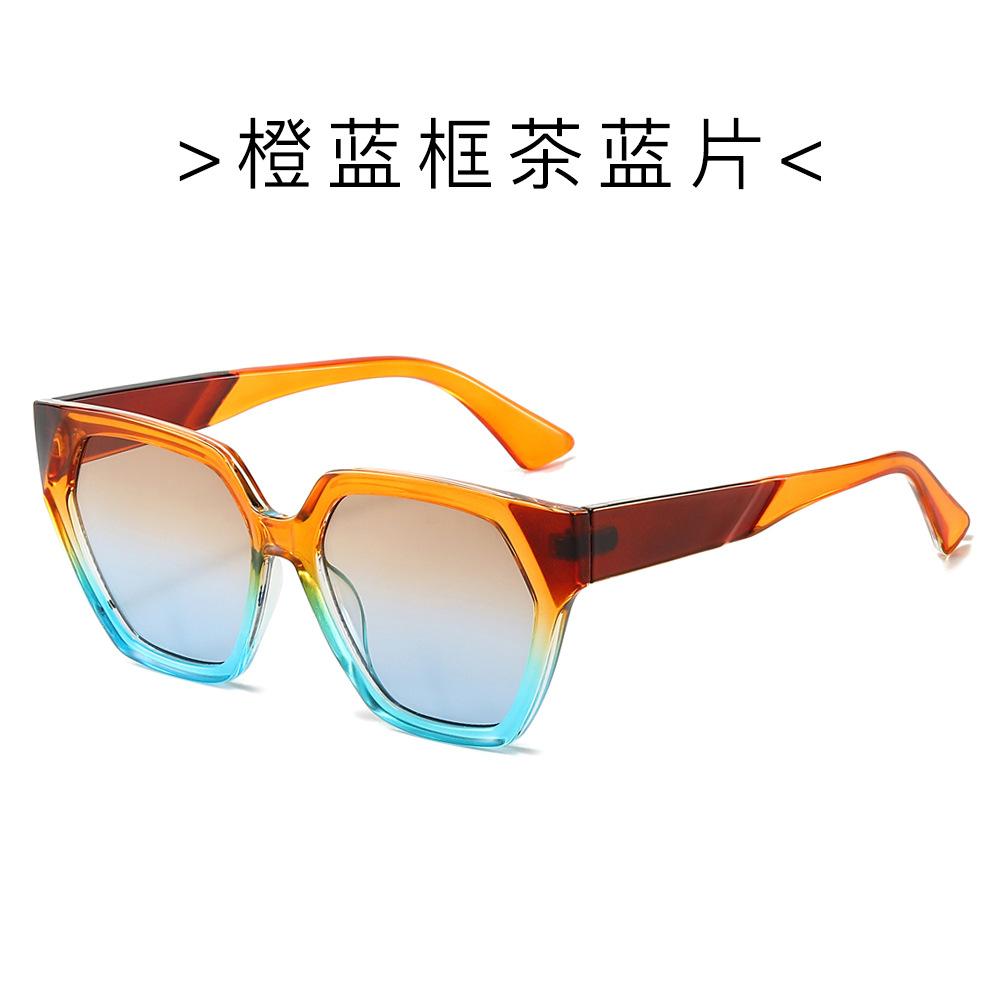 Ochelari Trend Ochelari de Soare Poligonali Femei Textură Potrivire Cromatică Ochelari de Soare Punct