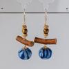 Chinese Wood Beads Earring Drop Ethnic Style Vintage Eardrop Ear Clip Tie-Dye Earrings  Travel