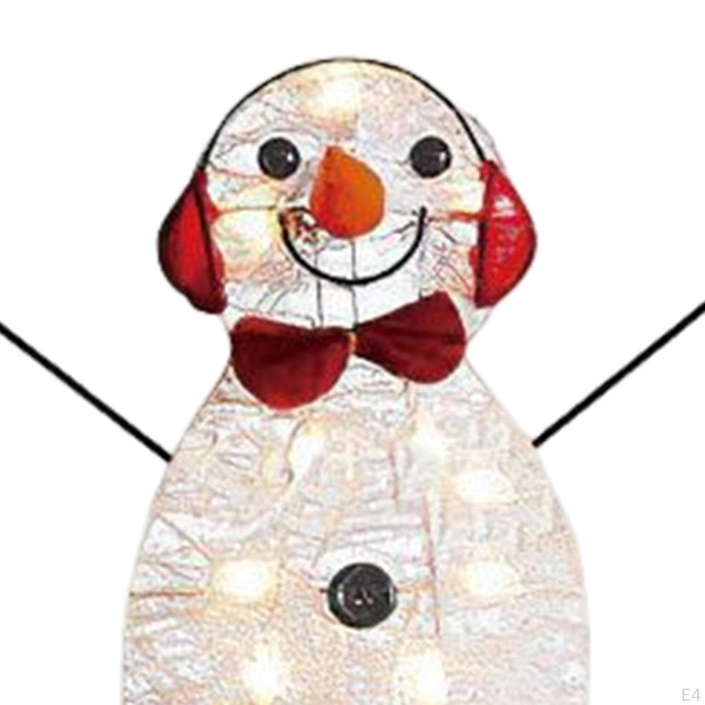 Christmas Snowman Light Lamp Ornament for Holiday Party Lawn Decoration