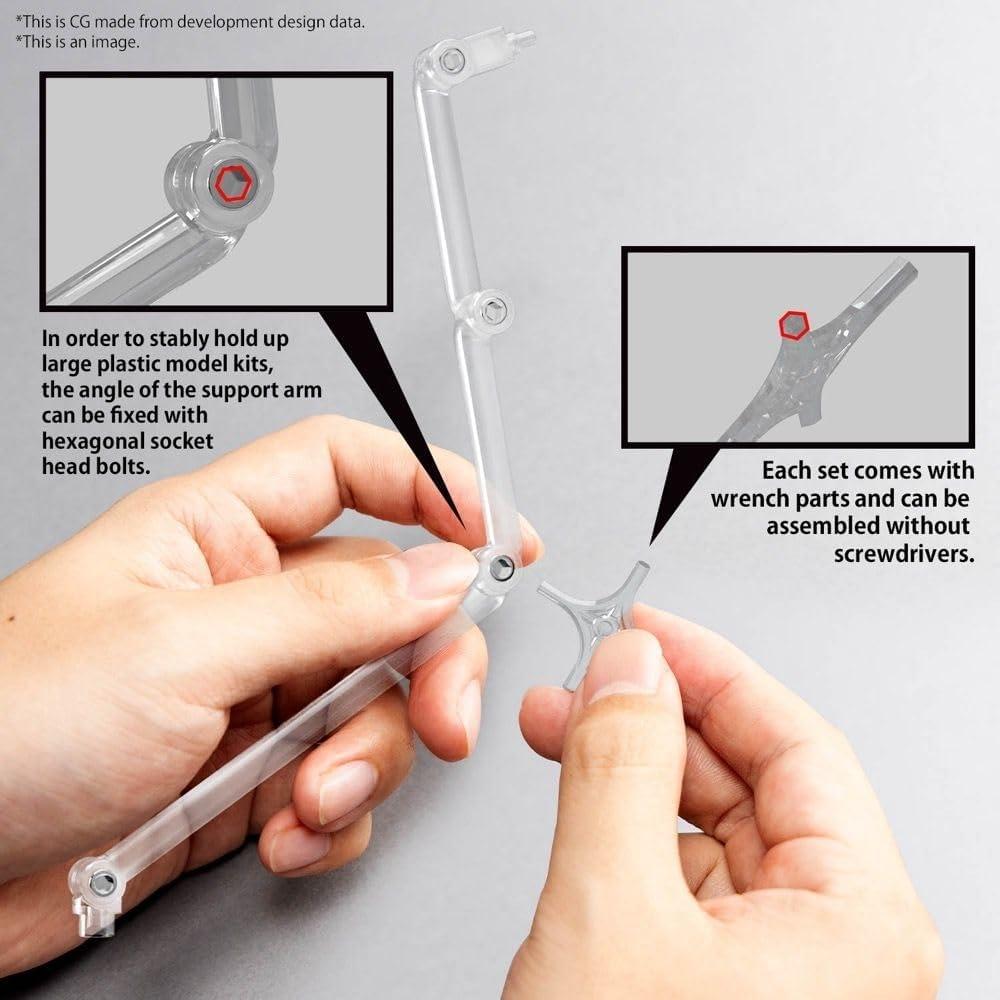 Bandai Spirits  Bandai Spirits  Action Base 8 [clear Color] Plastic Model Display Stand  X4  Pack Of 4