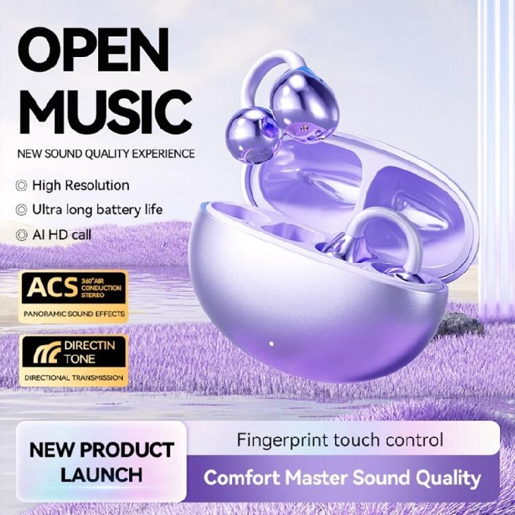 M91 Ear Clip Earbuds Wireless Earphones Open Ear Earbuds BLE5.49 Touch Control Earpieces IPX5 for Sports Running
