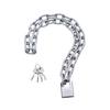 LIOOBO Heavy Duty Chain Padlock Bike Lock Bicycle Lock Security Lock Chain Lock Silver