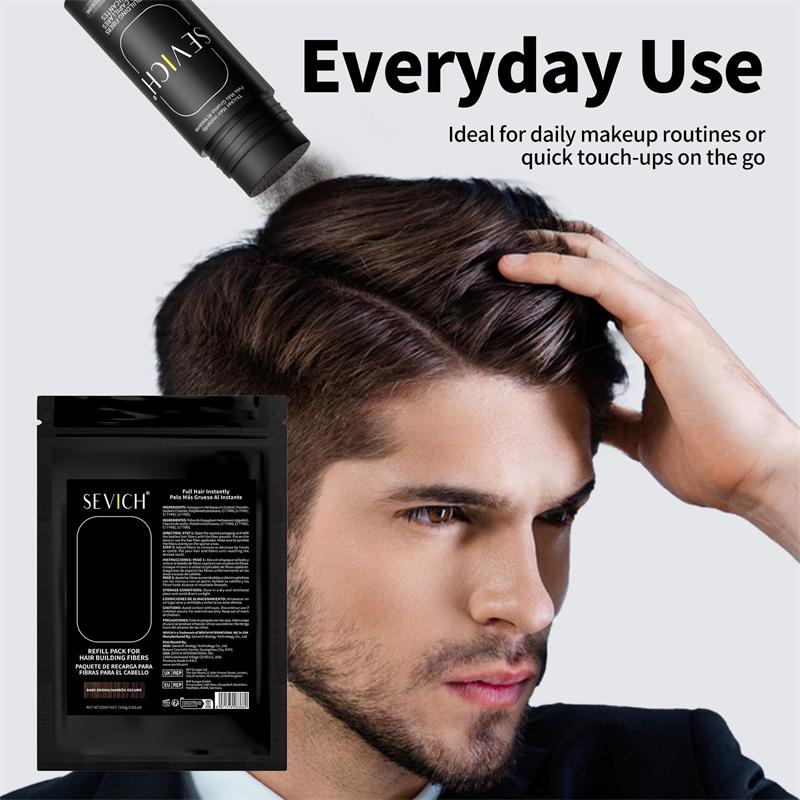 SEVICH 100g Hårfibre Refillpose Keratin Øyeblikkelig Hårvekst Pulver Hårbyggende Fiber Hårvekstpulver Produkt mot Hårtap