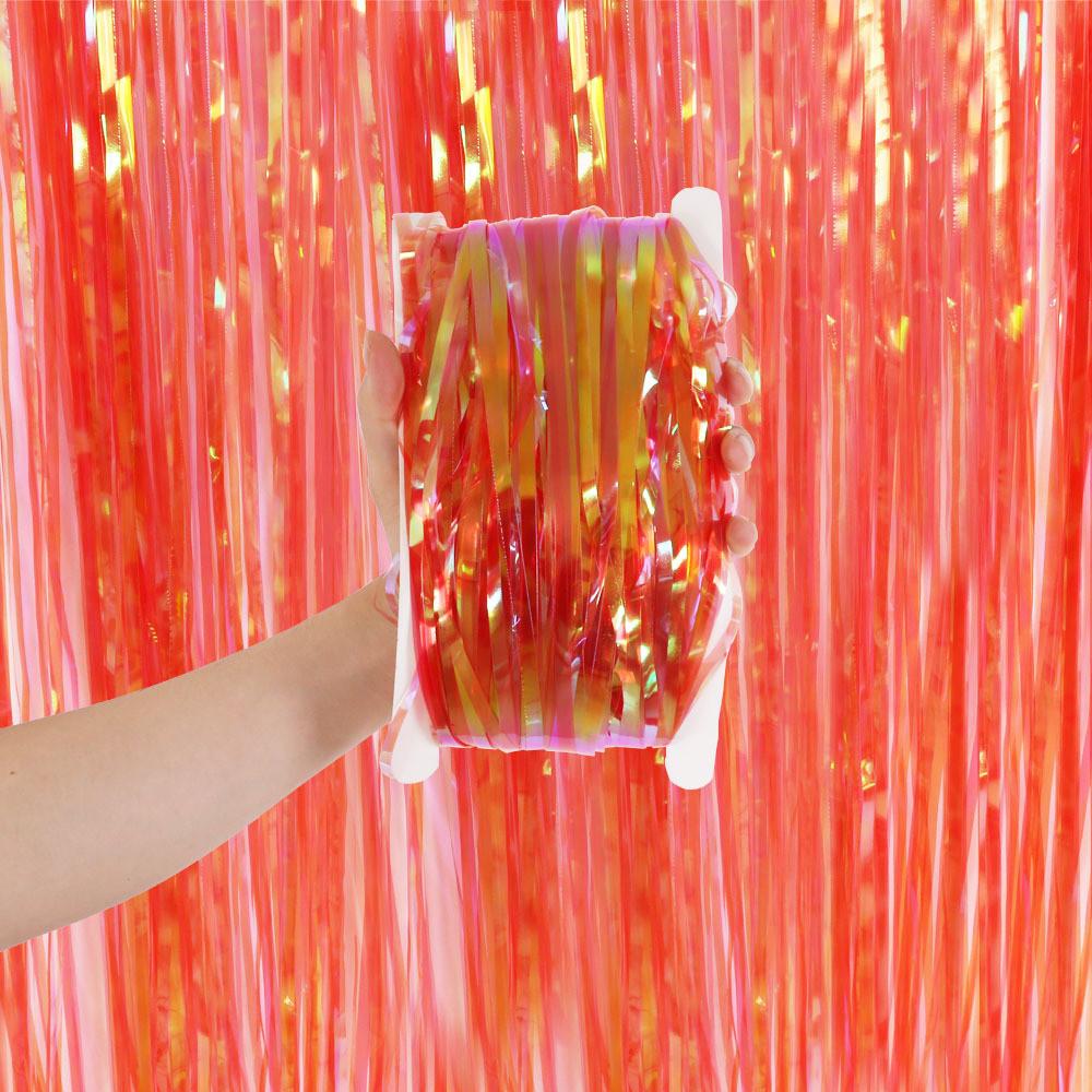Candy Vibrant 1x2m Rain Curtain In Orange Green Yellow Pink Purple For Festive Decor Party