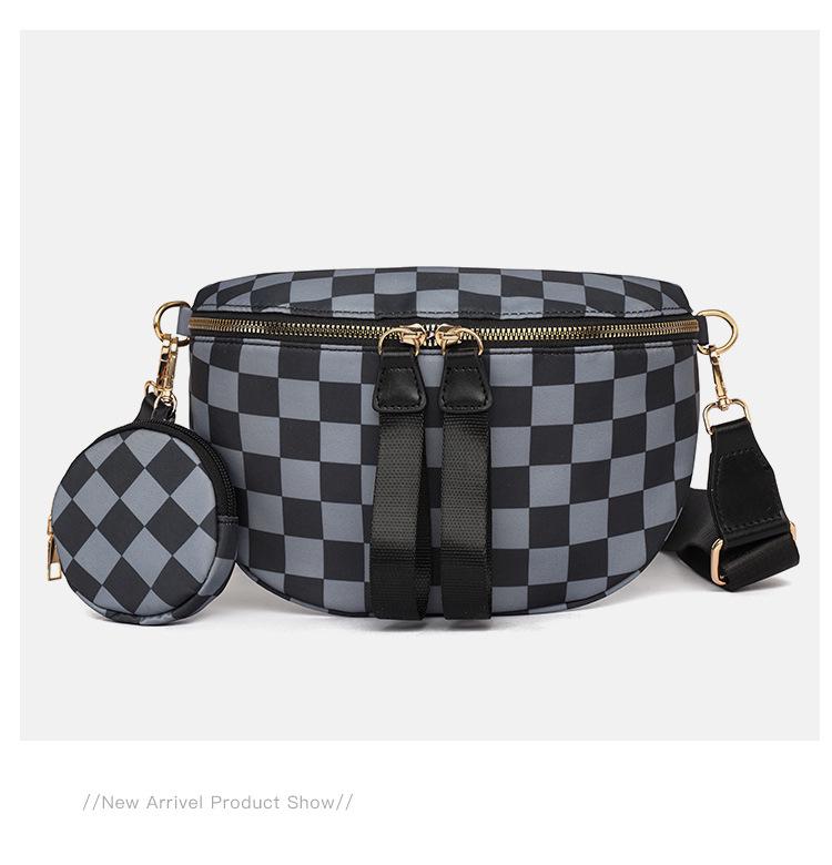 

Women s Versatile Checkered Shoulder Bag: Large Capacity Casual Crossbody & Handbag for Daily Use