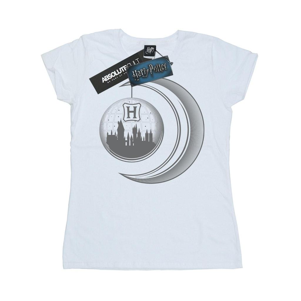HARRY POTTER Damen/Damen Hogwarts Moon Baumwoll-T-Shirt