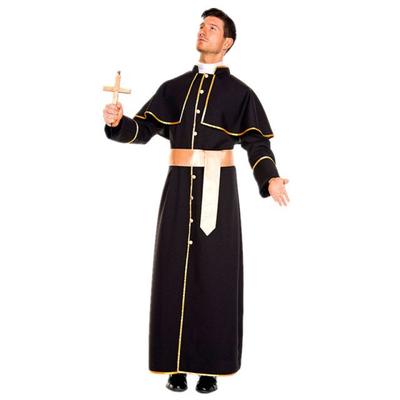 Couples Middle Ages Priest Nun Costume Carnival Halloween Church Religious Convent Cosplay Fancy Party Dress