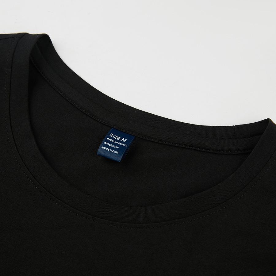 Zirunking Unisex Černobílá trička Dámská pevná bavlněná trička s krátkým rukávem elastická trička Dámské letní topy pro muže/ženy ZIYULIN