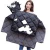 Extra Large Fleece-lined Electric Car Windshield Quilt - Winter Cold and Wind Protection, Waterproof, Black Little Bear Design