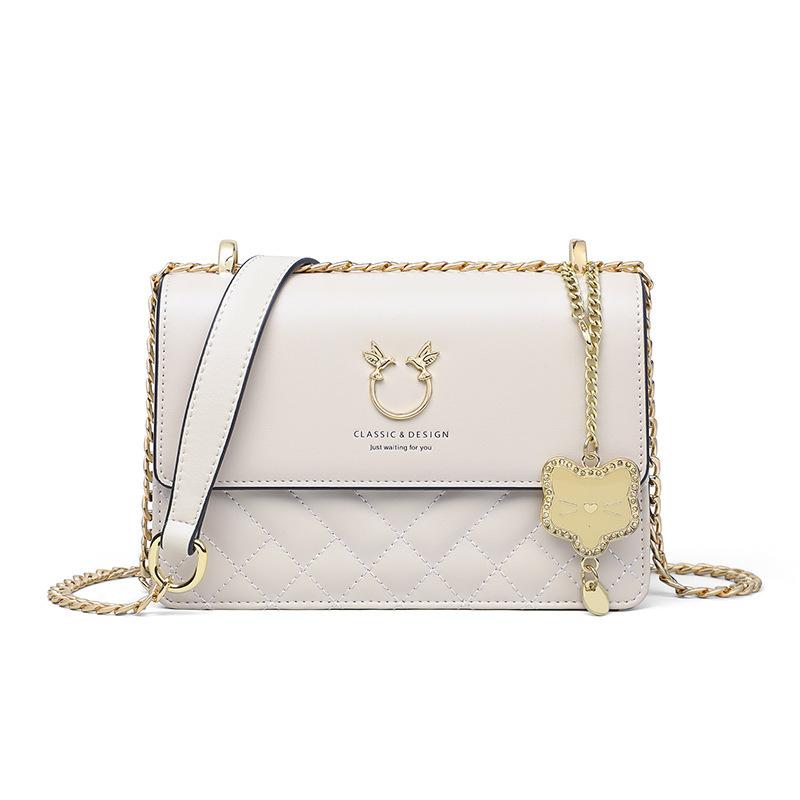 Новая сумка через плечо с легкой роскошной высококачественной цепочкой, маленькая квадратная сумка, модная сумка через плечо