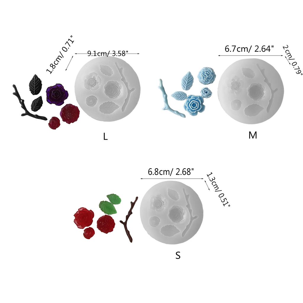 Diy Handmade Products Rose Flower Ornament Silicone Mold Scented Gypsum Ornaments Drop Glue Resin Mold for Decoration