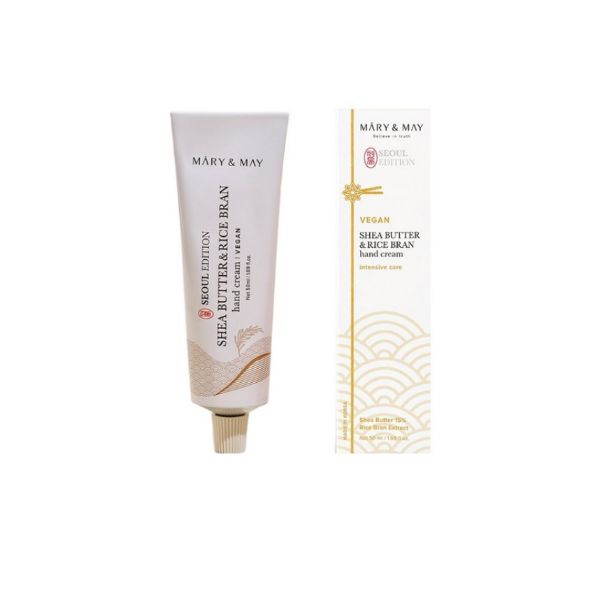 Mary & May Shea Butter and Rice Bran Hand Cream 50ml [1ea / 2ea Set Option] Moisturizing Hand Care K-Beauty Hand Cream 50ml 1ea