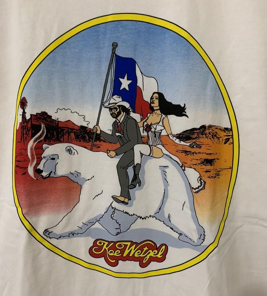 Rare Koe Wetzel Texas Flag Country For Fans White S to 5XL Shirt ZL609 Unisex T-Shirt S