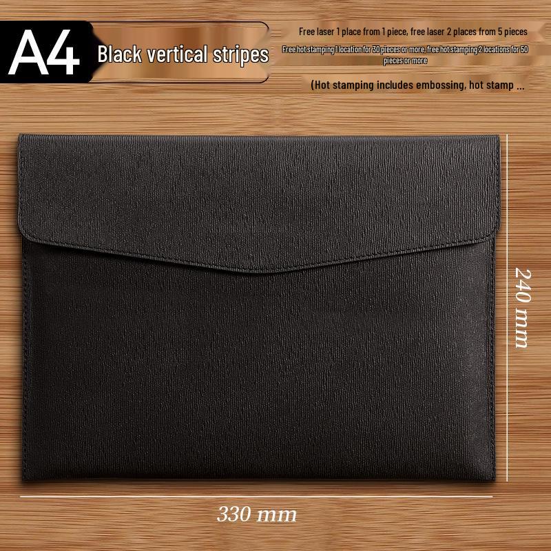 Custom A4 Lychee Grain Document File Bag and Briefcase
