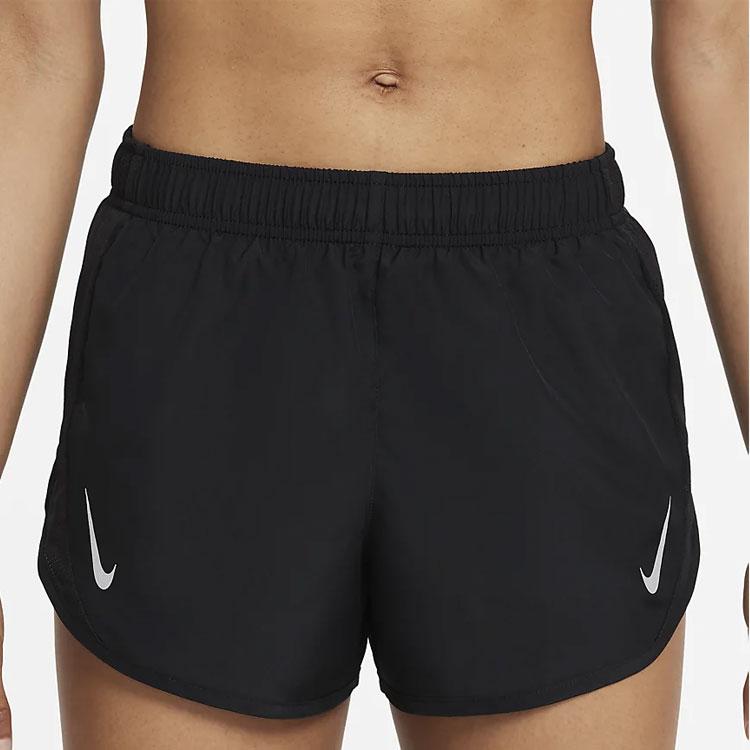 Nike Solid Color Logo Running Shorts Women Bottoms Black DD5936-010