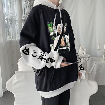Funny Japanese Anime Demon Slayer Shinazugawa Sanemi Men Hoodie Sweatshirts Women Harajuku Wind Column Loose Casual Sweatshirts