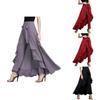 Ankle Women Length Chiffon Tiewaist Ruffle Color Long Palazzo Pure Pants