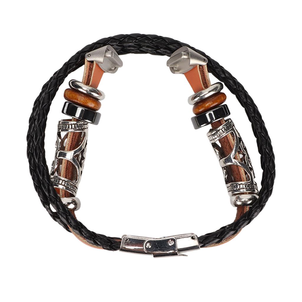 Smartwatch Band Lther Watch Replacement Wrist Strap Ethnic Vintage   for NaFitbit