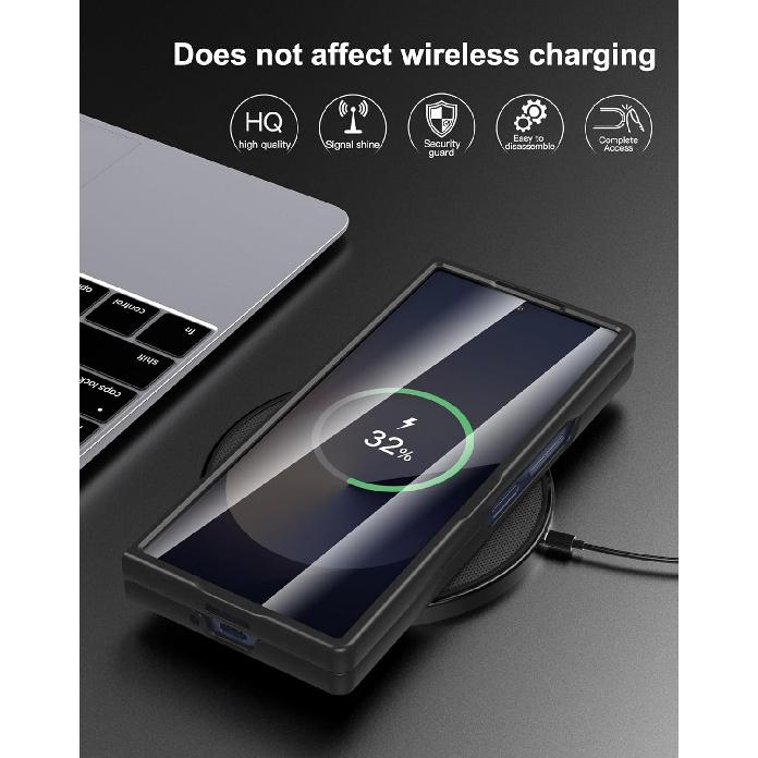 Foluu Case for Samsung Galaxy Z Fold 6, with Front Built-in Screen Protector, PU Leather + Hard PC Shell Ultra Thin Slim Durable Protective Phone