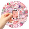 62pcs Cute Pink Stickers Kawaii Graffiti Stickers for DIY Luggage Laptop Skateboard Motorcycle Bicycle Stickers