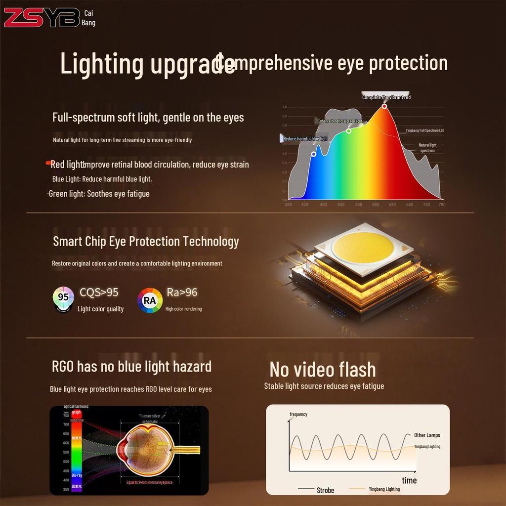 ZM-350Bi 300W Soft Light Lamp for Live Streaming & Portrait Photography