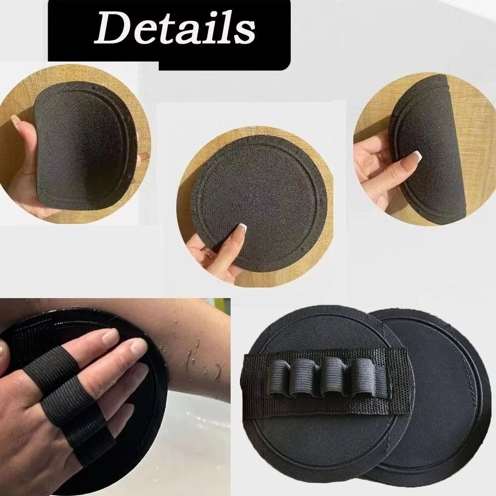 New Round Bath Gloves Labor-saving Rubber Bath Massage Brush Strong Black Exfoliating Bath Towel Household