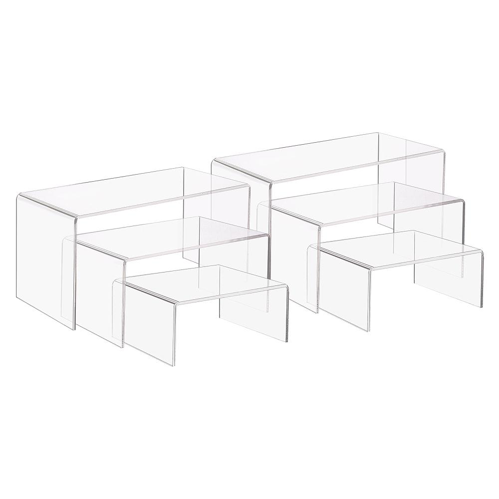 1set Acrylic Risers Display U-Shape Jewelry Display Holder for Jewelry Display Store Fixture Table Decorations Clear 12.5x10x5.3cm 16x10x7.9cm