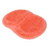 Shower Foot Scrubber Silicone Skid Resistance Shower Foot Massager Mat with Strong Suction Cups for Men Women Red