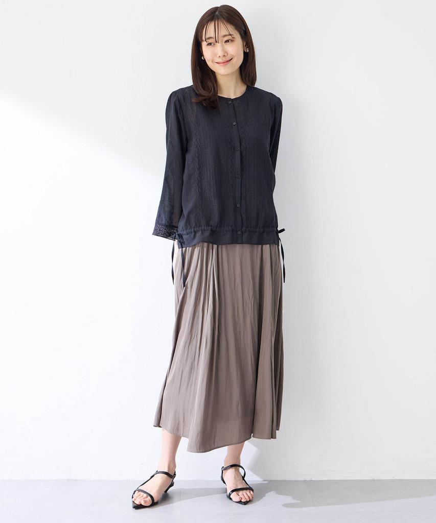 Petit Honfleur Spitze Kordelzug Bluse Schwarz Damen 523264,