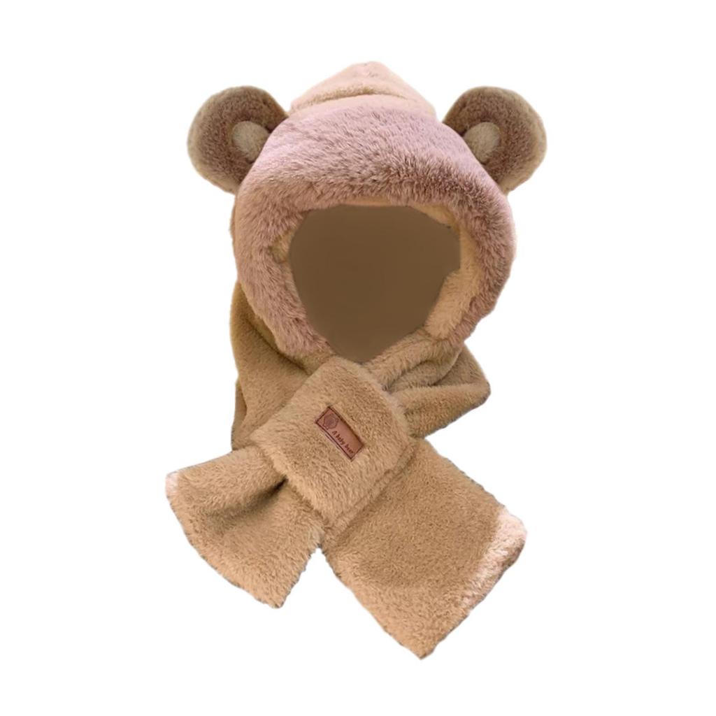 Winter Hat Scarf Set Casual Beanie Comfortable Adorable Plush Animals Hat for Birthday Gift Outdoor Sports Cosplay Parties