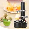 Vegetable and Fruit Sharpener Electric Peeler, Automatic Peeler, Multi-functional Peeler, Kitchen Utensils, Apple, Pear, Potato, Black