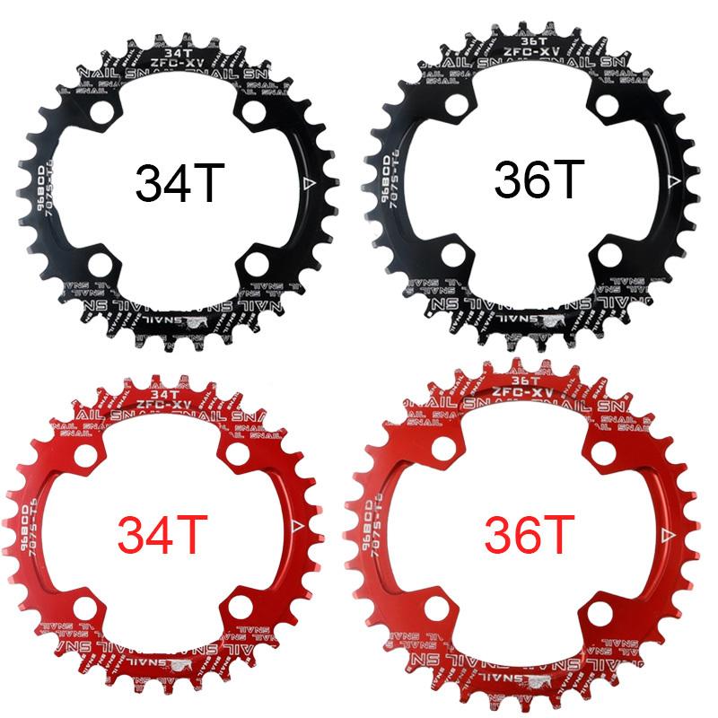 SNAIL 96bcd chainring mtb Mtb single chainring 32T/34T/36T Bicycle chain ring crown 32 teeth mtb Round Narrow Wide bike parts