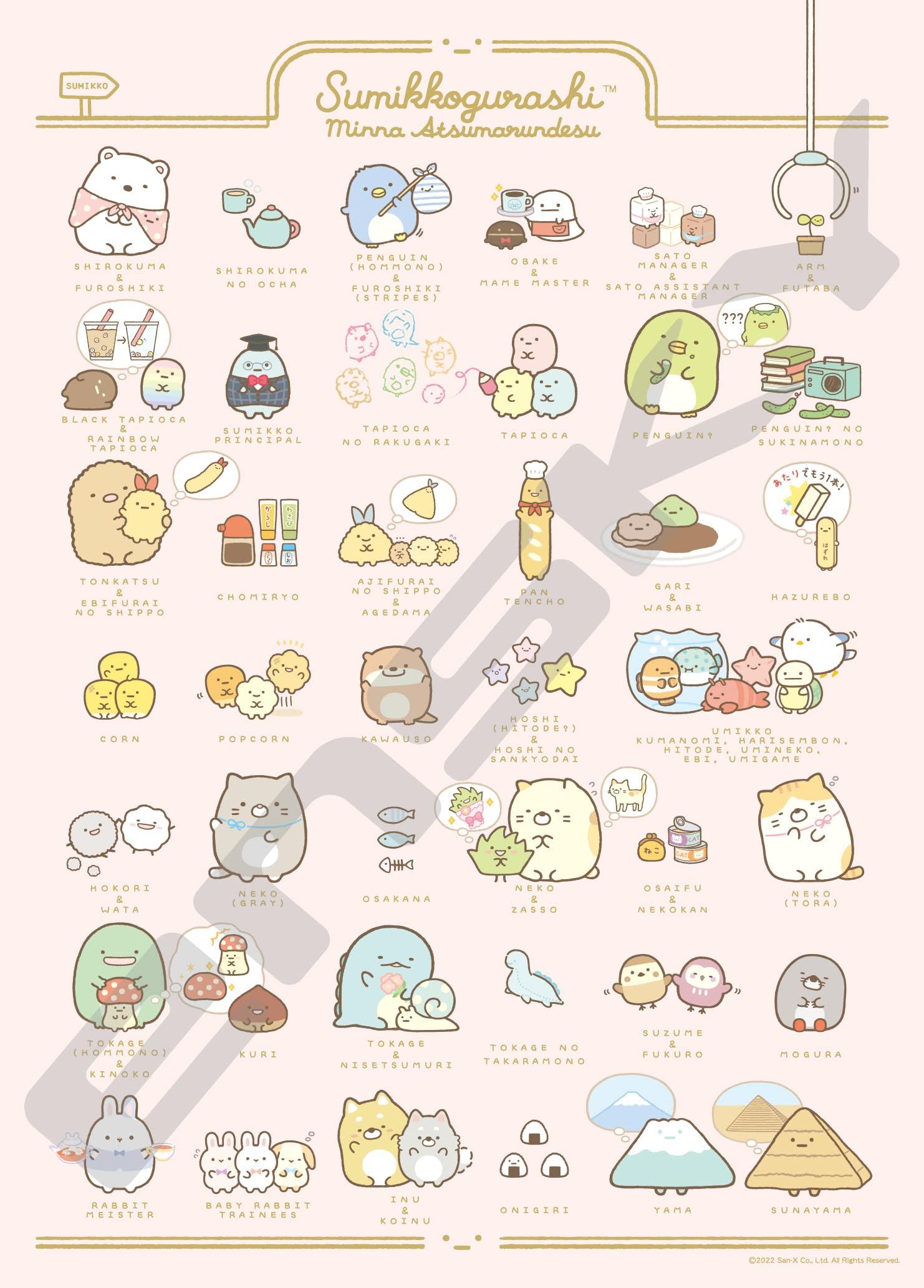 

Sumikkogurashi Все собираются 1000 деталей Компактный пазл (Коллекция персонажей) (1000c-14)