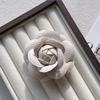 Elegant Camellia Brooch: Vintage-Style PU Leather Flower Accessory for Versatile Fashion