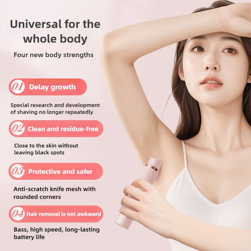 Xiaomi Kadınlar için Elektrikli Tıraş Makinesi Su Geçirmez Islak ve Kuru Saç Jiletleri 2'si 1 Arada Çift Kafa Çift Bikini Saç Düzeltici Çıkarılabilir Başlık Tıraş Makinesi